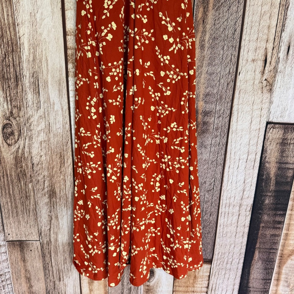 Pact Organic Dress Cotton Fit & Flare Floral Midi Boho Summer Sundress Spring XL - Picture 6 of 8